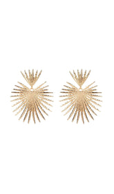 Gold Starburst Drop Earrings