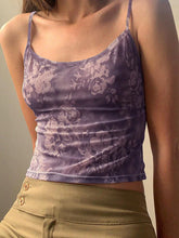 Mesh Floral Crop Cami Top
