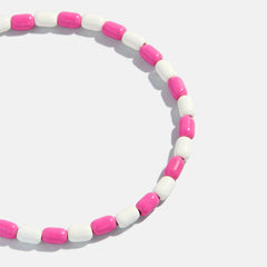 Brighten Up Enamel Beaded Bracelet - Berries 'N Cream