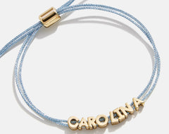 Custom Cord Bracelet - Light Blue