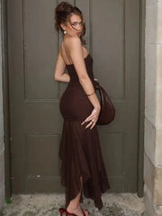 Off-Shoulder Strapless Sexy Maxi Dress