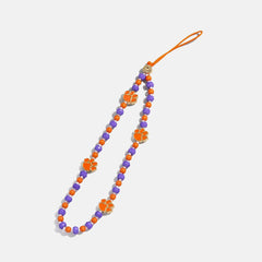 Clemson University Beaded Phone Charm - Clemson University