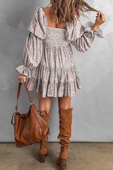 Sexy Floral Patchwork Off The Shoulder Printed Dress Dresses