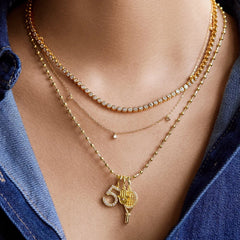 Cluster Charm Necklace - Ball Chain