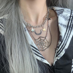 Stars Spider Web Necklace