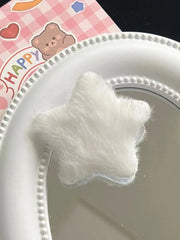 Star Pattern Fuzzy Hair Clip