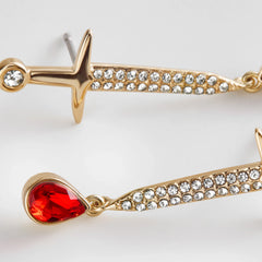 Cutting Edge Gold Dagger Earrings
