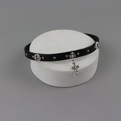 Vintage Cross Punk Choker