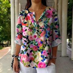 Lara - Blouse With Floral Print