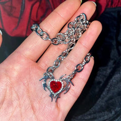 Ruby Heart Necklace