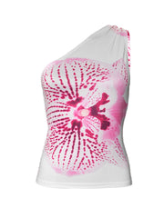 Pydshop Shira Large Floral Print One Shoulder Top
