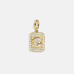 Block Pavé Initial Cluster Charm - Q