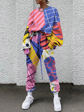 Contrast Print Two-Piece Outfit