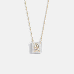 Clementine Initial Necklace - Gold/Pavé