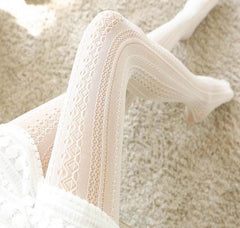Floral Lolita Aesthetic Lace Tights