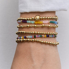 Chelsea Pisa Bracelet - 3MM/4MM Grouped Gold Pisa