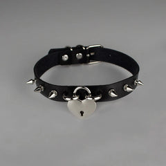 Hard Core Heart Rivet Choker