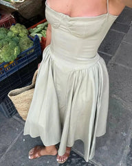 Strapless Ruffle Maxi Dress