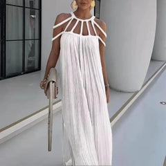 Hollow Out Party Club Off The Shoulder Maxi Dress