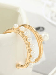 2Pcs Pearl Decor Cuff Earring