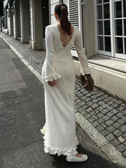 Chic O-Neck Slim Fit Knitted Dress