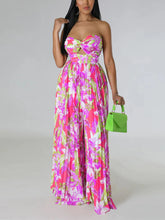 Floral Print Sleeveless Jumpsuit