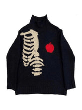 Men'S Skeleton Jacquard Turtleneck Sweater