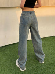 90S Washed High Waist Boyfriend Jeans