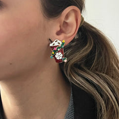 Cup of Cheer Latte Earrings - Cup Of Cheer