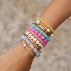Darcy Semi-Precious Beaded Bracelet Set - Light Multi