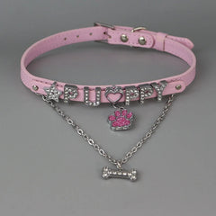 Puppy Paw Cute Bone Choker