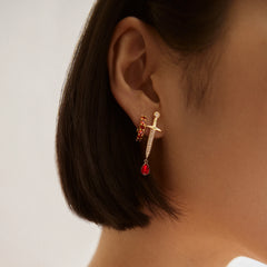 Cutting Edge Gold Dagger Earrings