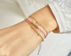 Custom Cord Bracelet - Soft Pink