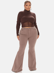 High-Waisted Bell-Bottoms Jeans