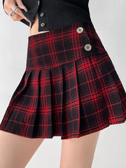 Spicy Girl Plaid Low-Waisted Mini Skirt