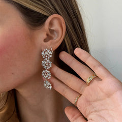 Crystal Cluster Statement Drops - Gold/Pavé