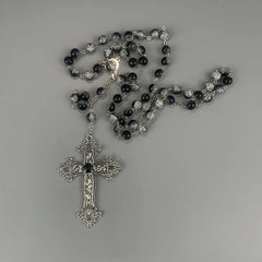 Gothic Beaded Cross Necklace