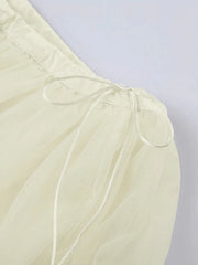 White Low Rise Micro Mini Skirt