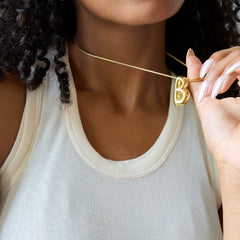 Bubble Initial Necklace
