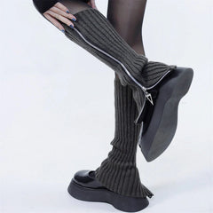 Punk Lolita Zipper Leg Warmer