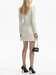Colorblock Sequins Slim Knitted Bodycon Dresses