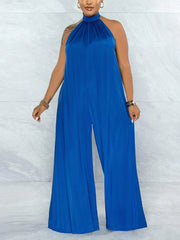 Satin Halter Jumpsuit