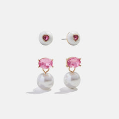 Candy Heart Kids' Earring Set - Pink