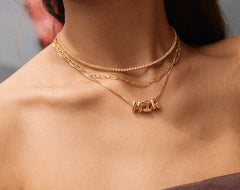 Bubble Letter Custom Necklace - Small Bubble Letter