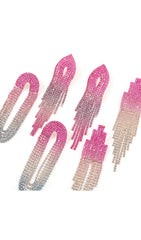 Full Diamond Tassel Earrings