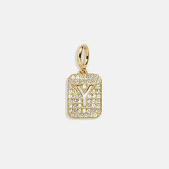 Block Pavé Initial Cluster Charm - Y