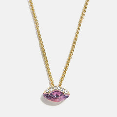 Clove Semi-Precious Birthstone Necklace - Amethyst