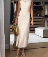 Chic Fashion Knitted Midi Dress
