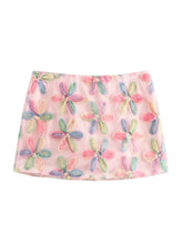 Drea Floral Embroidered Mini Skirt