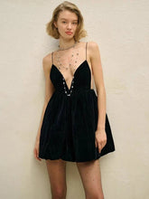 Elegant Velvet High Waist Mini Dress